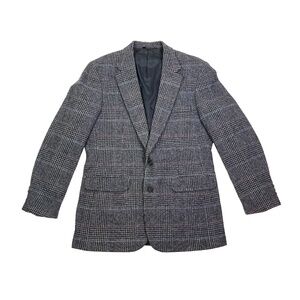 Andhurst Mens Blazer Plaid Single Breasted Vented Lined Made In USA